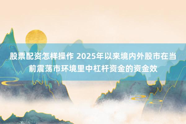 股票配资怎样操作 2025年以来境内外股市在当前震荡市环境里中杠杆资金的资金效